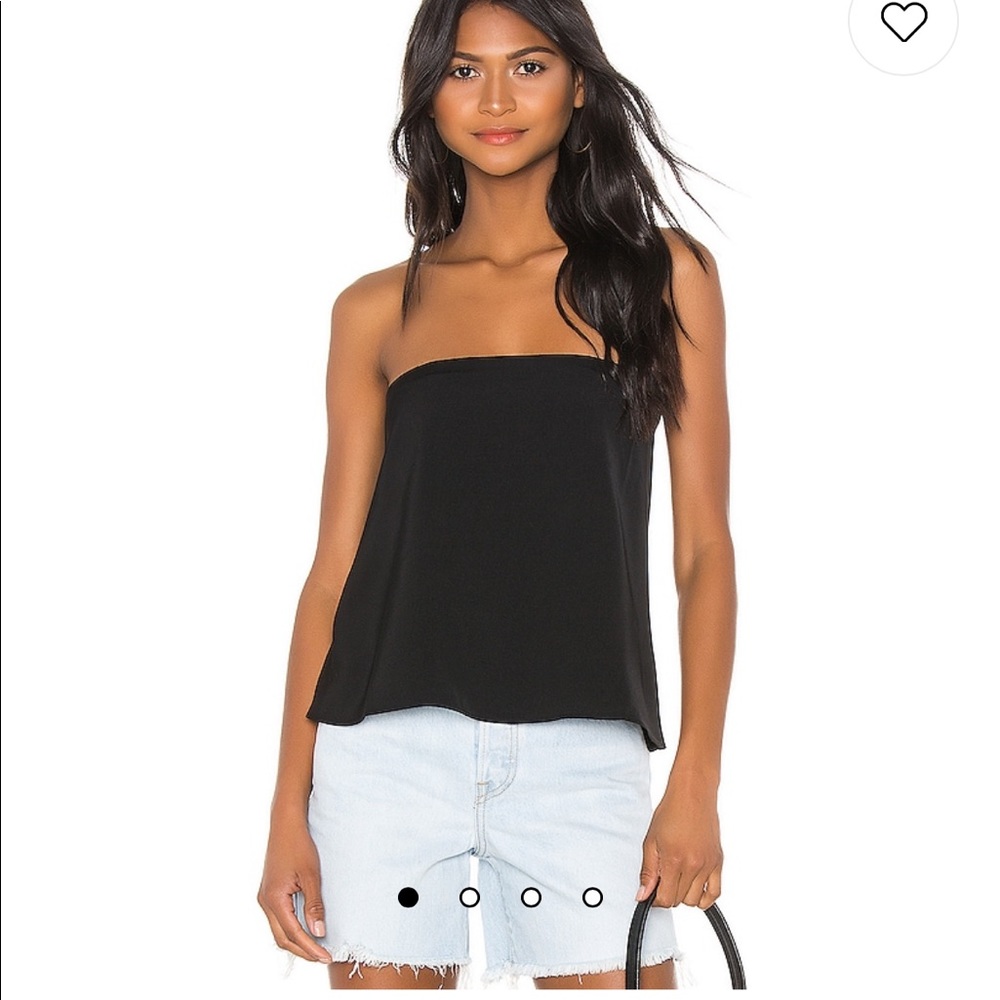 Superdown black strapless top
